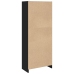 Estantería de madera de ingeniería negra 57x28,5x141 cm