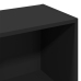 Estantería de madera de ingeniería negra 57x28,5x141 cm
