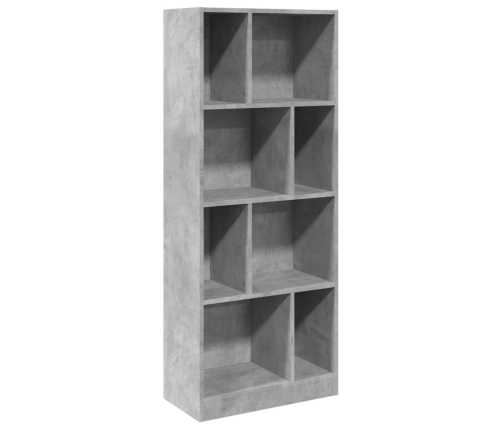 Estantería madera de ingeniería gris hormigón 57x28,5x141 cm