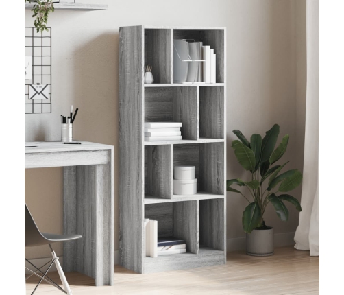 vidaXL Estantería madera de ingeniería gris Sonoma 57x28,5x141 cm