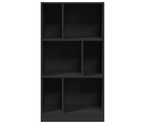 Estantería madera de ingeniería negro 57x28,5x107,5 cm