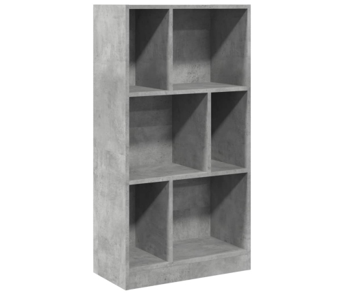 Estantería madera de ingeniería gris hormigón 57x28,5x107,5 cm