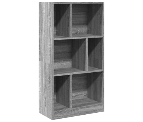 vidaXL Estantería madera de ingeniería gris Sonoma 57x28,5x107,5 cm