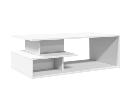 Mesa de centro madera de ingeniería blanco 102x55x35 cm