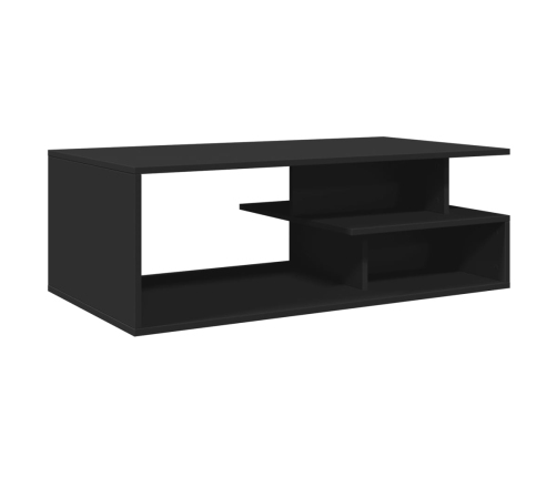 Mesa de centro madera de ingeniería negro 102x55x35 cm