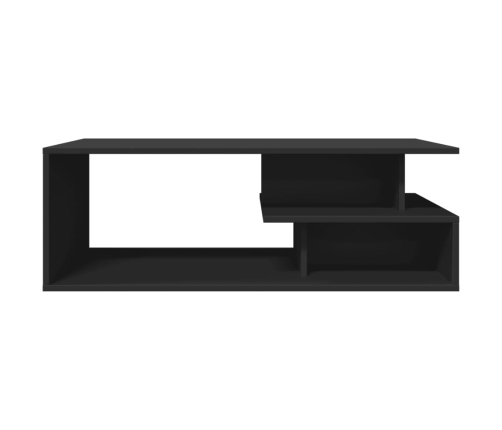 Mesa de centro madera de ingeniería negro 102x55x35 cm