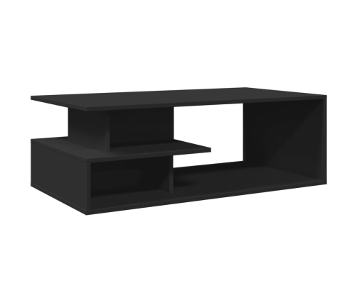 Mesa de centro madera de ingeniería negro 102x55x35 cm