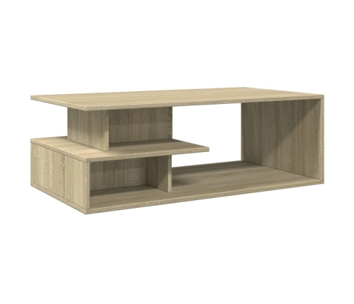 Mesa de centro madera de ingeniería roble Sonoma 102x55x35 cm