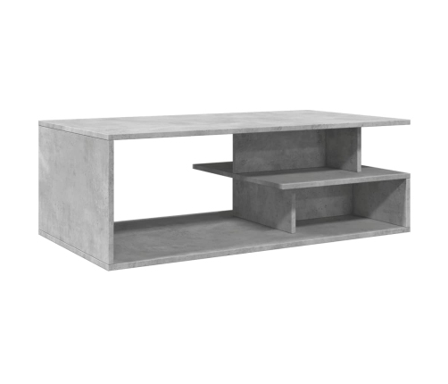 Mesa de centro madera de ingeniería gris hormigón 102x55x35 cm