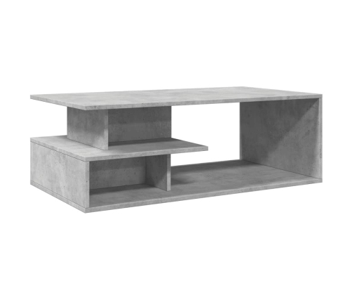 Mesa de centro madera de ingeniería gris hormigón 102x55x35 cm