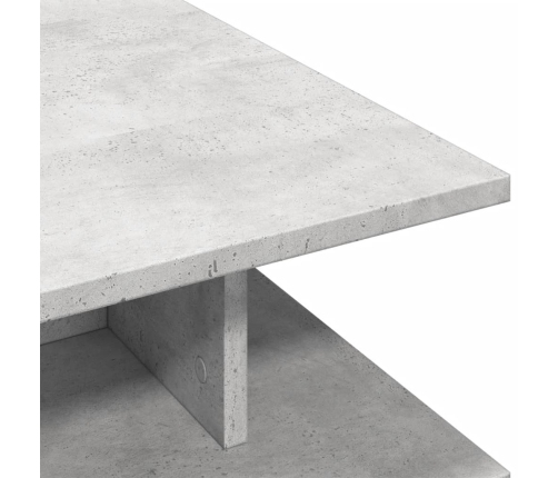 Mesa de centro madera de ingeniería gris hormigón 102x55x35 cm