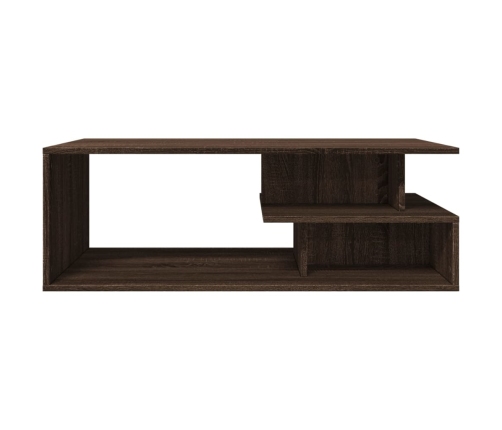 Mesa de centro madera ingeniería marrón roble 102x55x35 cm