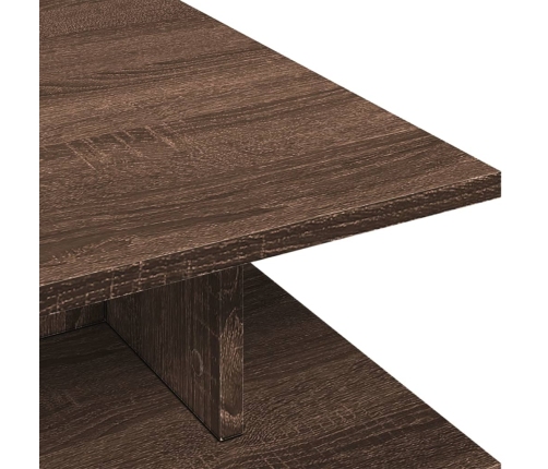 Mesa de centro madera ingeniería marrón roble 102x55x35 cm