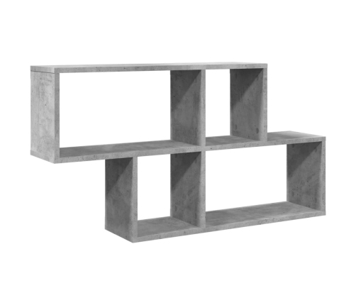 Estante de pared madera ingeniería gris hormigón 100x20x53 cm