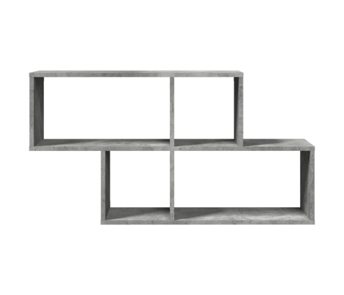 Estante de pared madera ingeniería gris hormigón 100x20x53 cm