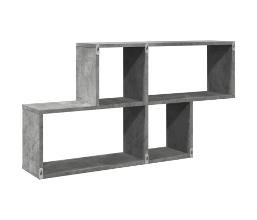 Estante de pared madera ingeniería gris hormigón 100x20x53 cm