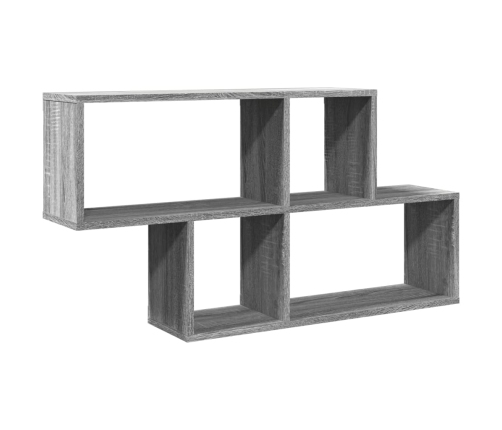 vidaXL Estante de pared madera ingeniería gris Sonoma 100x20x53 cm