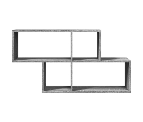 vidaXL Estante de pared madera ingeniería gris Sonoma 100x20x53 cm