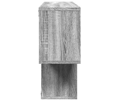 vidaXL Estante de pared madera ingeniería gris Sonoma 100x20x53 cm