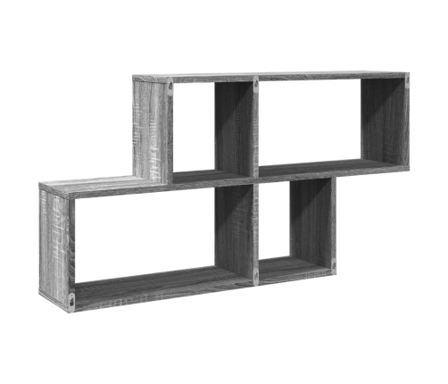 vidaXL Estante de pared madera ingeniería gris Sonoma 100x20x53 cm