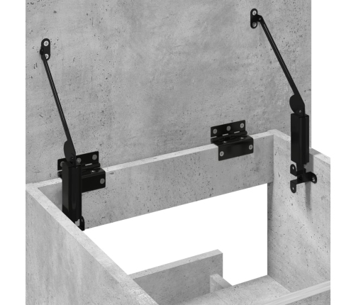 Atril con ruedas y cajón madera ingeniería hormigón 55x55x107cm