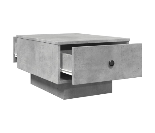 Mesa de centro madera de ingeniería gris hormigón 60x45x31 cm