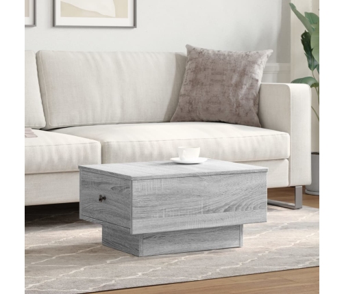 Mesa de centro madera contrachapada gris Sonoma 60x45x31 cm