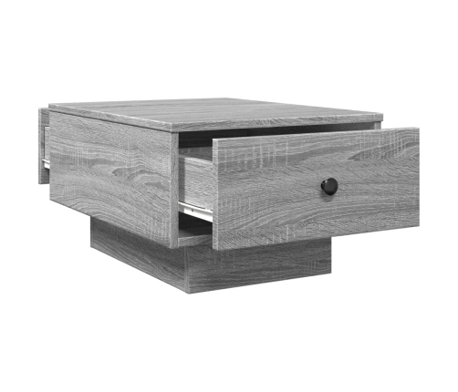 Mesa de centro madera contrachapada gris Sonoma 60x45x31 cm