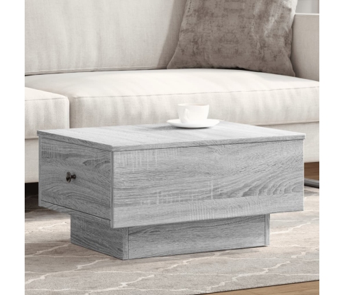 Mesa de centro madera contrachapada gris Sonoma 60x45x31 cm