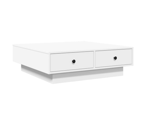 Mesa de centro madera contrachapada blanco 90x90x28 cm