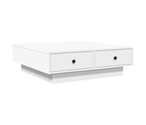 Mesa de centro madera contrachapada blanco 90x90x28 cm