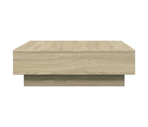 Mesa de centro madera de ingeniería roble Sonoma 90x90x28 cm