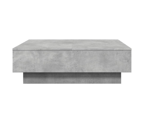 Mesa de centro madera de ingeniería gris hormigón 90x90x28 cm