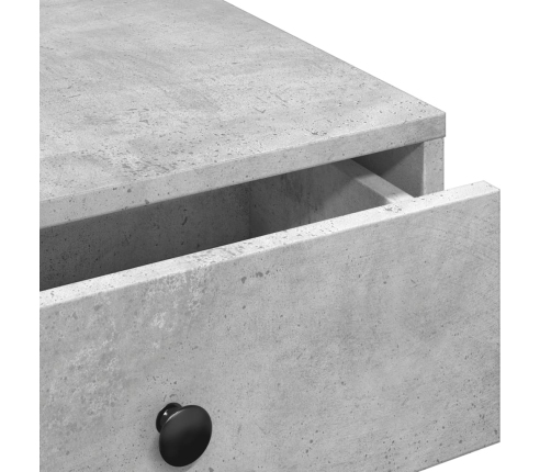 Mesa de centro madera de ingeniería gris hormigón 90x90x28 cm