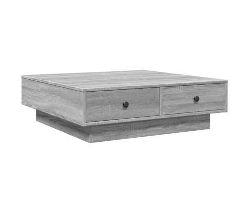 Mesa de centro madera de ingeniería gris Sonoma 90x90x28 cm