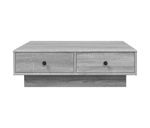 Mesa de centro madera de ingeniería gris Sonoma 90x90x28 cm