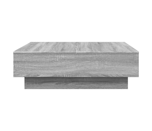 Mesa de centro madera de ingeniería gris Sonoma 90x90x28 cm