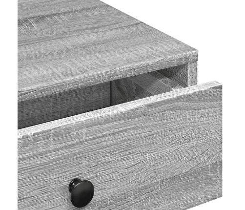 Mesa de centro madera de ingeniería gris Sonoma 90x90x28 cm