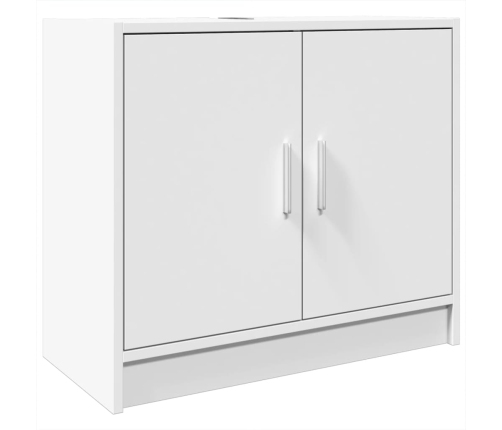 Armario para lavabo madera de ingeniería blanco 63x29x55 cm