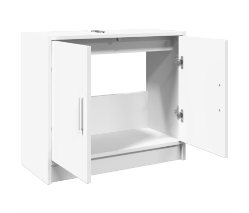 Armario para lavabo madera de ingeniería blanco 63x29x55 cm