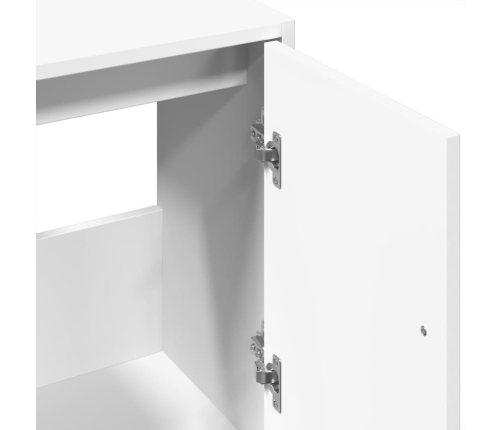 Armario para lavabo madera de ingeniería blanco 63x29x55 cm