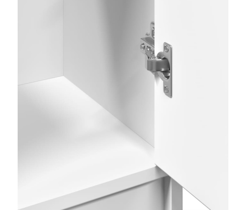 Armario para lavabo madera de ingeniería blanco 63x29x55 cm