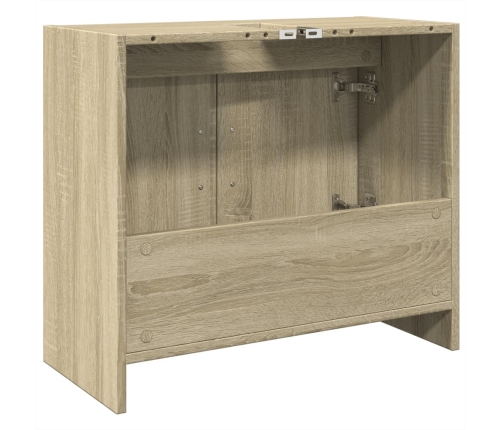 Armario de lavabo madera de ingeniería roble Sonoma 63x29x55 cm