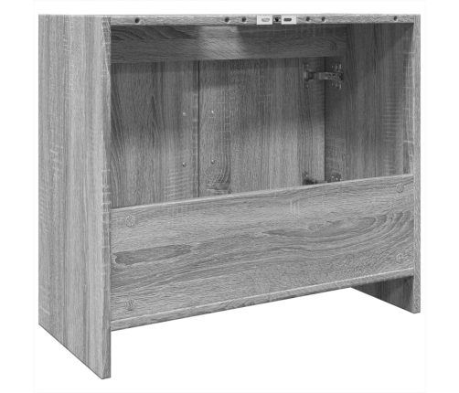 Armario de lavabo madera de ingeniería gris Sonoma 63x29x55 cm