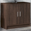 Armario de lavabo madera ingeniería marrón roble 63x29x55 cm