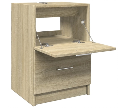 Armario de lavabo madera de ingeniería roble Sonoma 40x37x59 cm