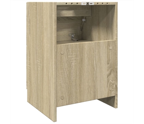 Armario de lavabo madera de ingeniería roble Sonoma 40x37x59 cm