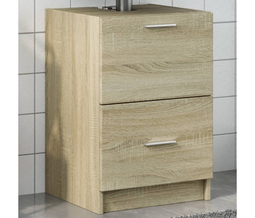 Armario de lavabo madera de ingeniería roble Sonoma 40x37x59 cm