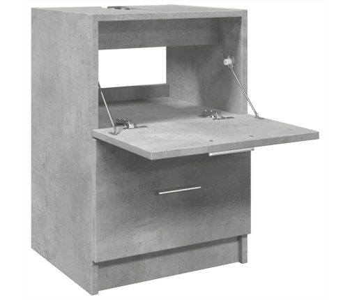 Armario de lavabo madera ingeniería gris hormigón 40x37x59 cm