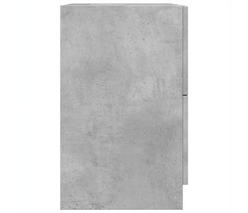 Armario de lavabo madera ingeniería gris hormigón 40x37x59 cm